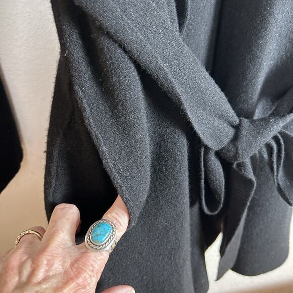 Cuyana Womens Sz S Wool Cashmere Tie Sweater Coat - Picture 7 of 10